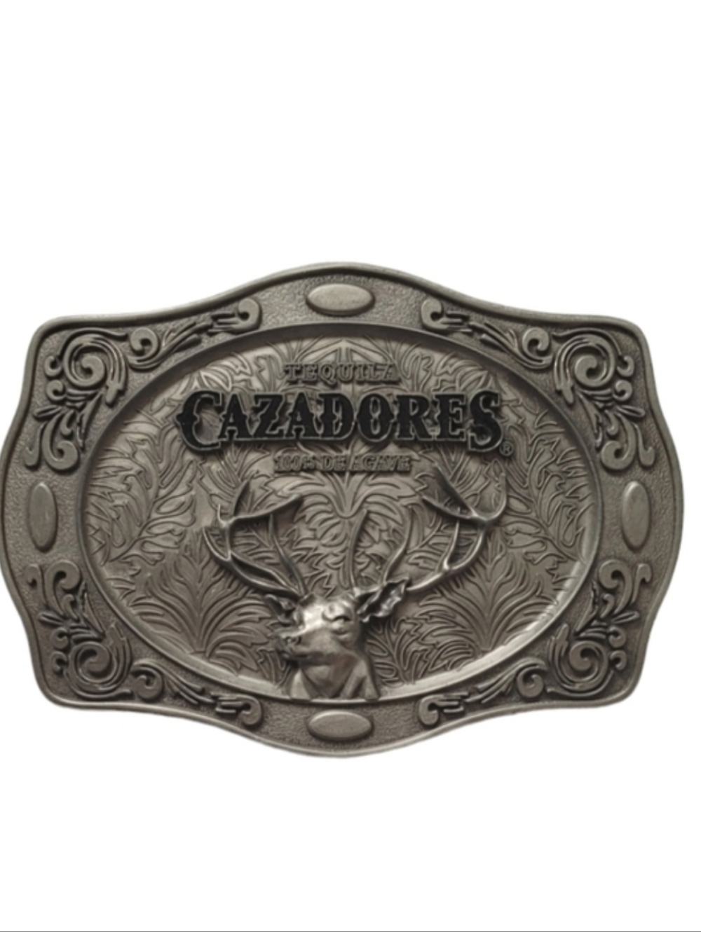 Vtg. Cazadores Tequila Elk Metal Belt Buckle
